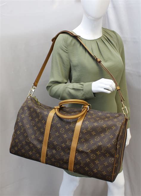 vintage louis vuitton monogram 50 keepall travel bag|louis vuitton duffle bag 50.